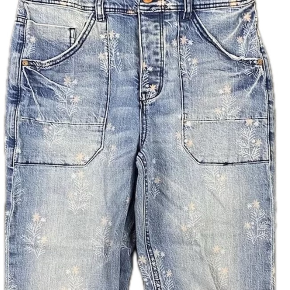 Pilcro and the Letterpress Relaxed Blue Denim Pants